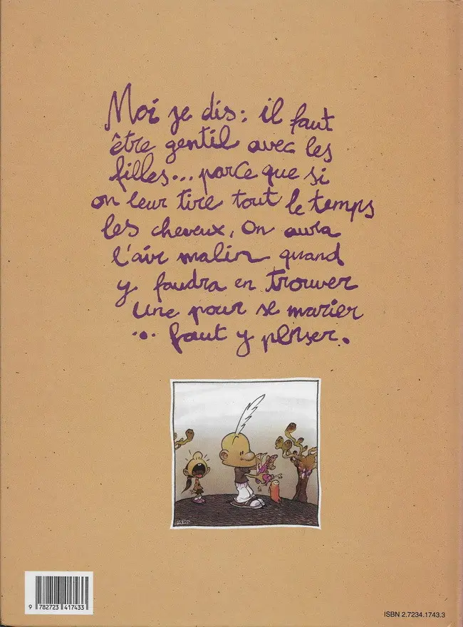 Verso de l'album Titeuf Tome 3 Ça épate les filles...