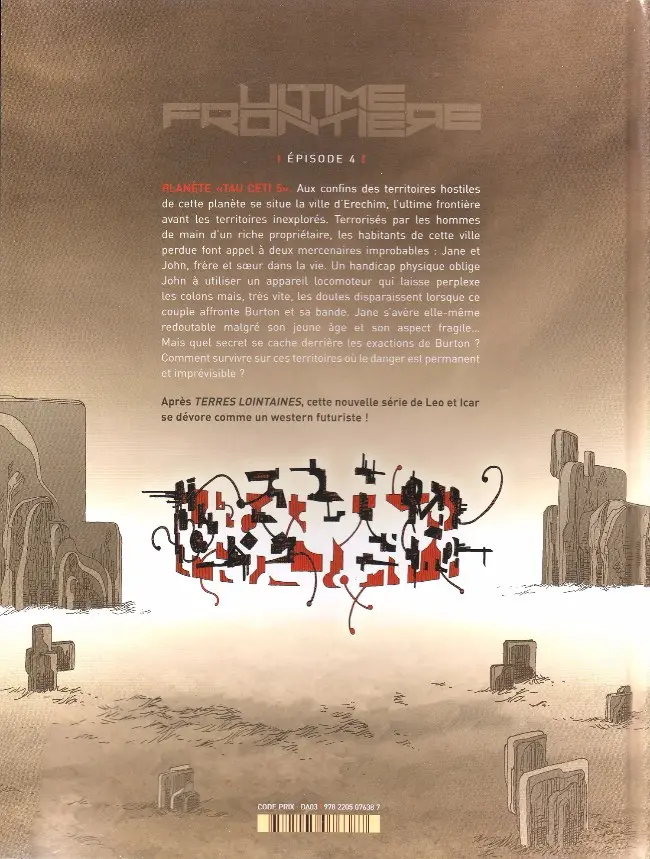 Verso de l'album Ultime Frontière Tome 4 Épisode 4