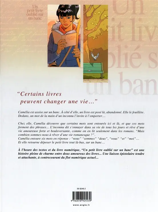 Verso de l'album Un petit livre oublié sur un banc Volume 1/2