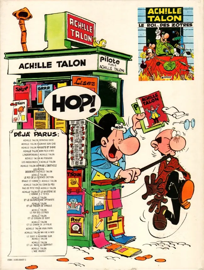 Verso de l'album Achille Talon Tome 8 Achille Talon méprise l'obstacle