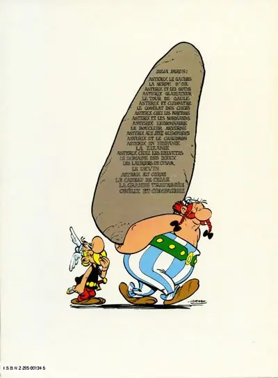 Verso de l'album Astérix Tome 4 Astérix gladiateur