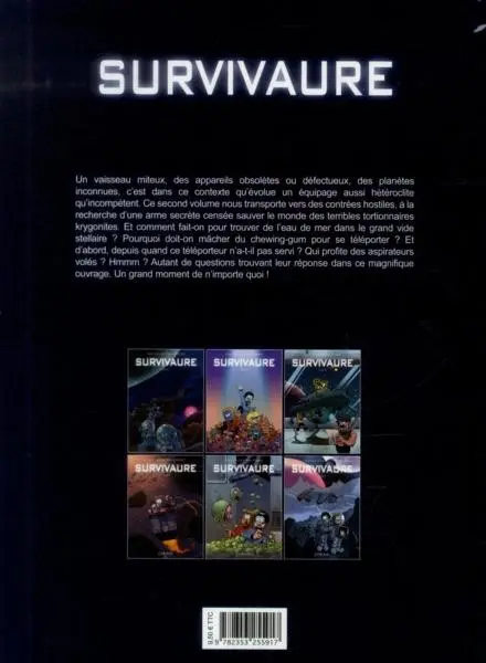 Verso de l'album Les Aventuriers du NHL2987 Survivaure Tome 2