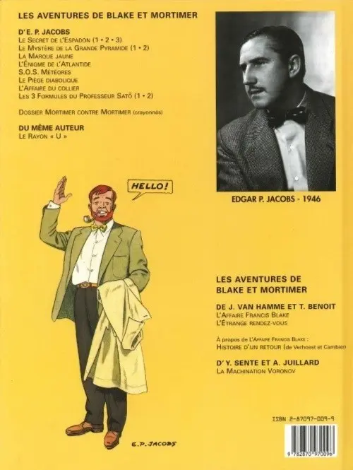 Verso de l'album Blake et Mortimer Tome 5 Le Mystère de la Grande Pyramide - Tome 2