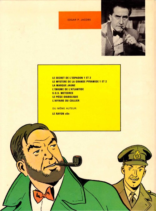 Verso de l'album Blake et Mortimer Tome 1 Le Secret de l'Espadon - Tome I - La Poursuite fantastique