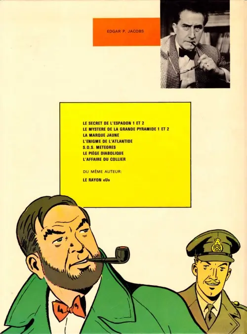 Verso de l'album Blake et Mortimer Tome 1 Le Secret de l'Espadon - Tome I - La Poursuite fantastique