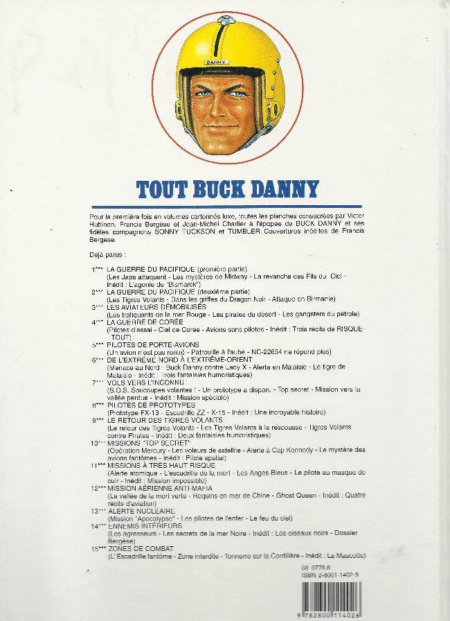 Verso de l'album Tout Buck Danny Tome 8 Pilotes de prototypes