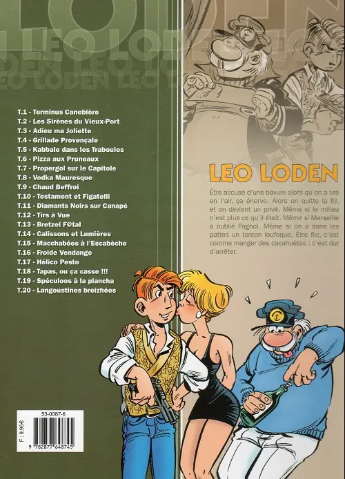 Verso de l'album Léo Loden Tome 6 Pizza aux pruneaux