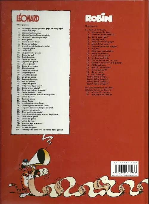 Verso de l'album Léonard Tome 5 Génie à toute heure