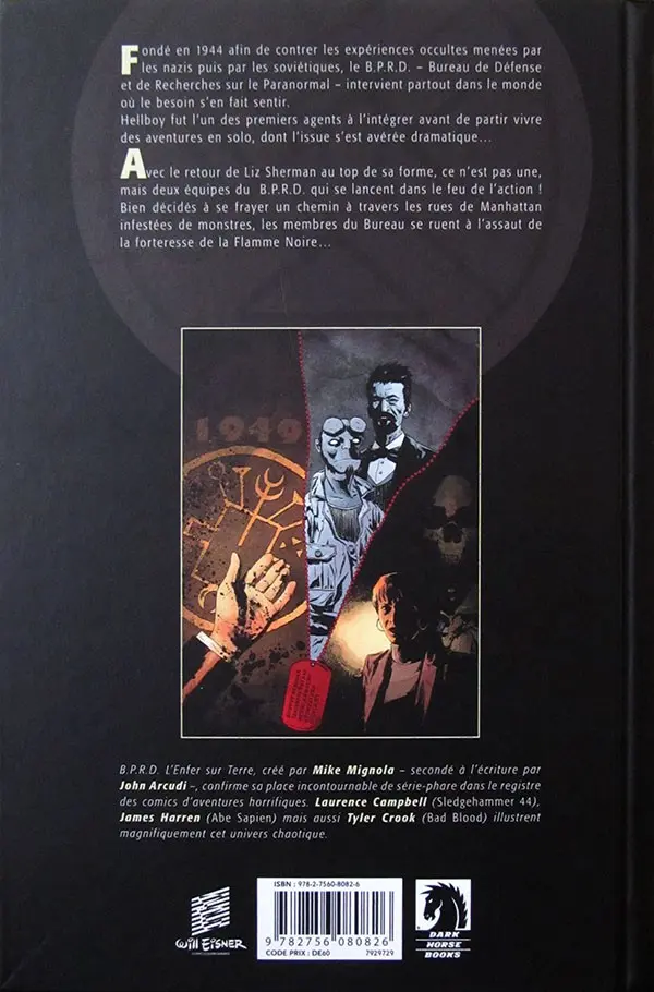 Verso de l'album B.P.R.D. - L'Enfer sur Terre Tome 5 Sur les ailes du diable
