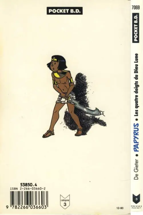 Verso de l'album Papyrus Tome 6 Les quatre doigts du dieu lune