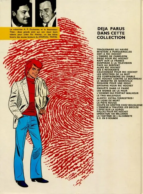 Verso de l'album Ric Hochet Tome 4 L'ombre de caméléon
