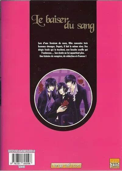 Verso de l'album Le Baiser du sang