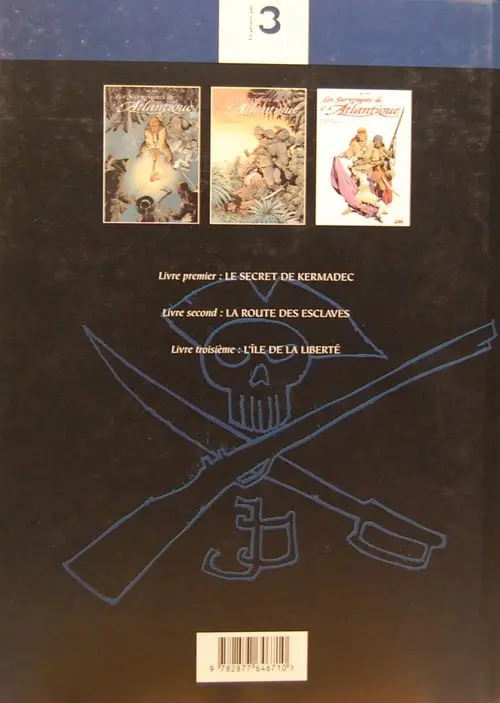Verso de l'album Les Survivants de l'Atlantique Tomes 1 à 3 Bo'captain
