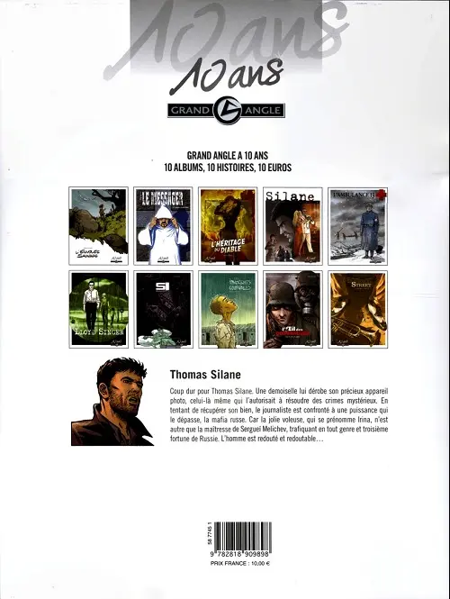 Verso de l'album Thomas Silane Tome 4 Objectifs
