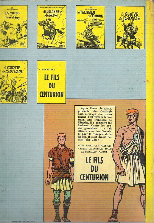 Verso de l'album Les Timour Tome 5 Le captif de Carthage