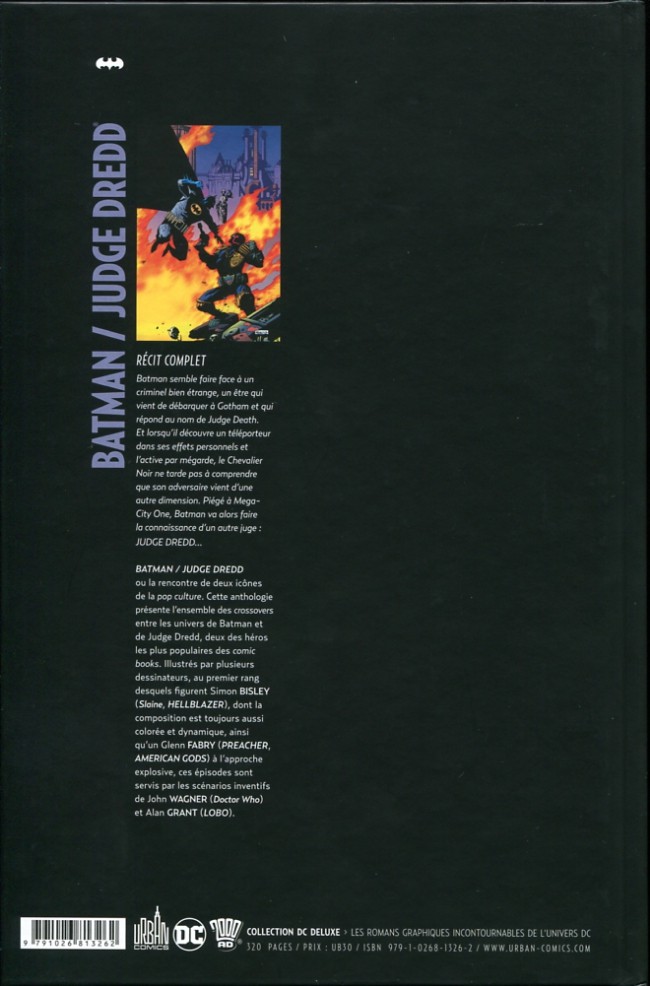 Verso de l'album Batman - Judge Dredd Tome 2