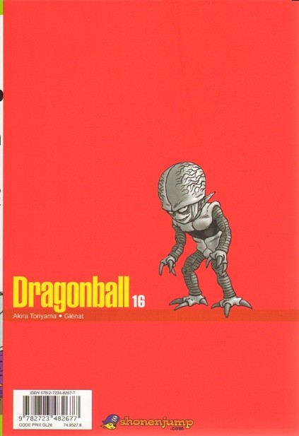 Verso de l'album Dragon Ball 16