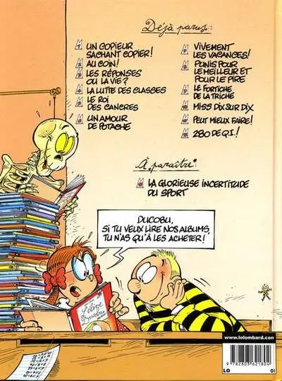 Verso de l'album L'Élève Ducobu Tome 12 280 de Q.I.