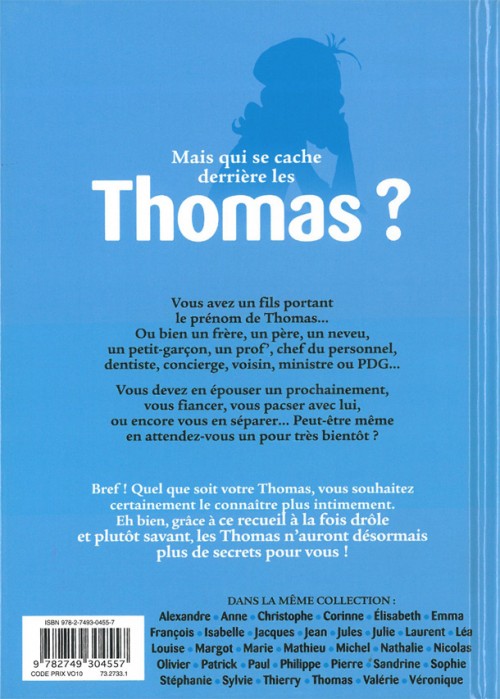 Verso de l'album L'Encyclopédie des prénoms en BD Tome 32 Thomas