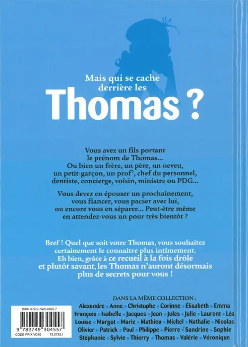 Verso de l'album L'Encyclopédie des prénoms en BD Tome 32 Thomas