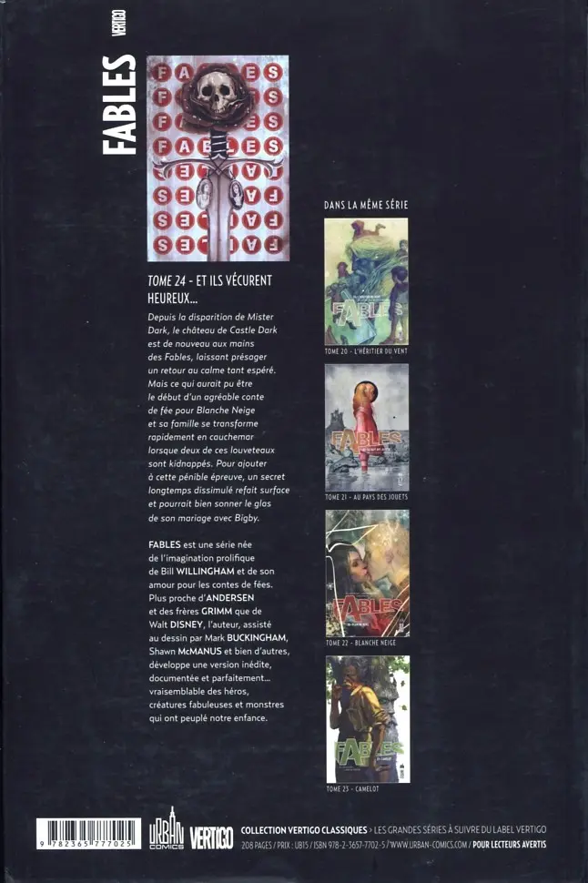 Verso de l'album Fables Tome 24 Et il vécurent heureux...