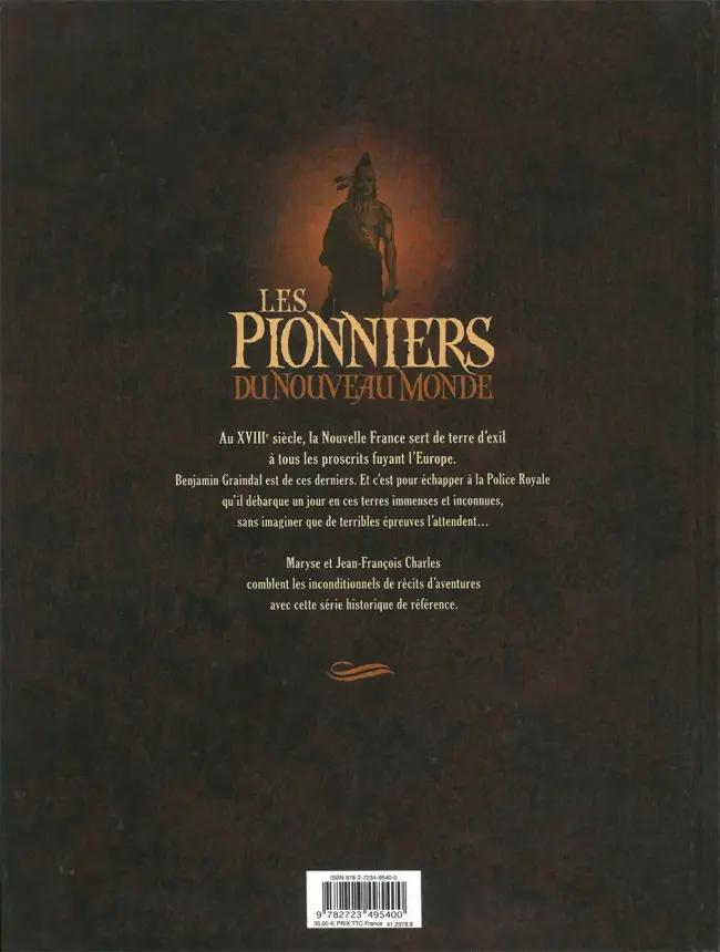 Verso de l'album Les Pionniers du Nouveau Monde L'Intégrale Tomes 1 à 4