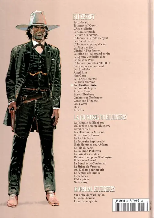 Verso de l'album Blueberry La Collection Tome 21 La Dernière Carte
