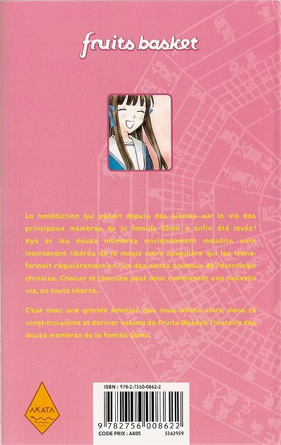 Verso de l'album Fruits basket 23