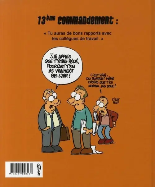 Verso de l'album Les 40 commandements Les 40 commandements du gay