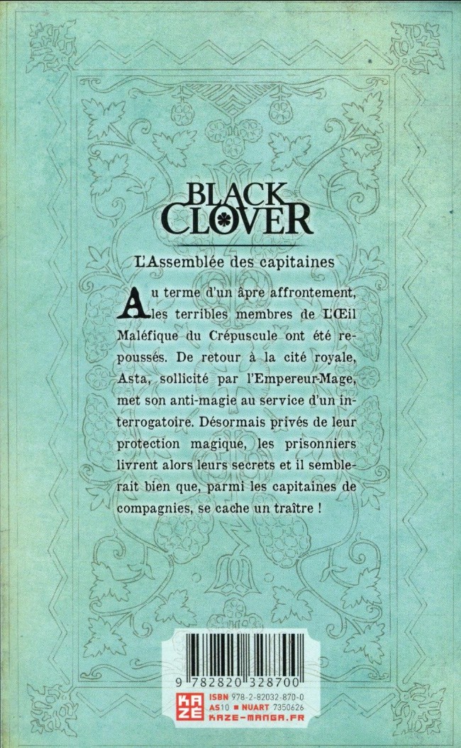 Verso de l'album Black Clover 7
