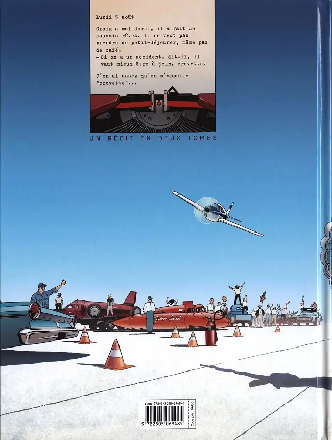Verso de l'album Bonneville Tome 1 Quatre zéro sept !