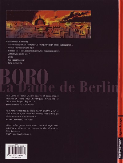 Verso de l'album Les Aventures de Boro, reporter photographe Tome 3 La Dame de Berlin III