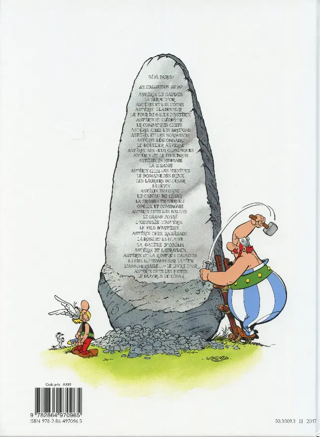 Verso de l'album Astérix Tome 30 La galère d'Obélix