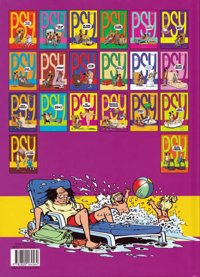 Verso de l'album Les Psy Tome 16 Besoin de vacances !