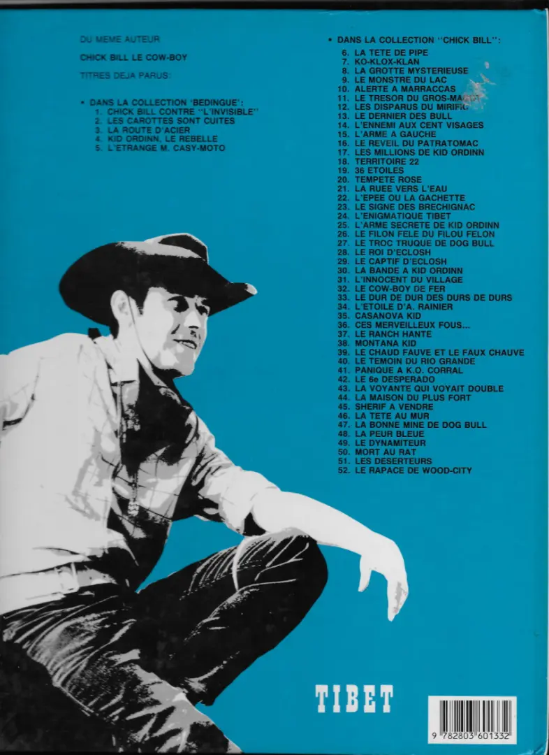 Verso de l'album Chick Bill Tome 37 Le captif d'Eclosh
