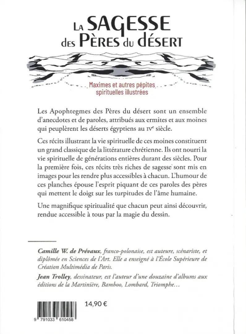 Verso de l'album La sagesse des Pères du désert Maximes et autres pépites spirituelles illustrées