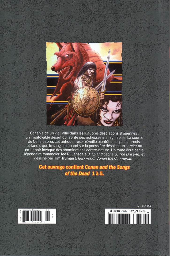 Verso de l'album The Savage Sword of Conan - La Collection Tome 106 Les Chants des Morts