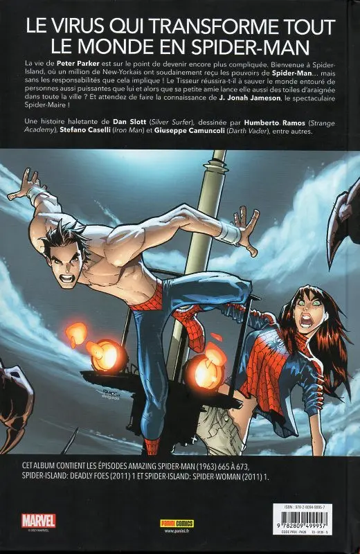 Verso de l'album Spider-Man Tome 3 Spider-Island