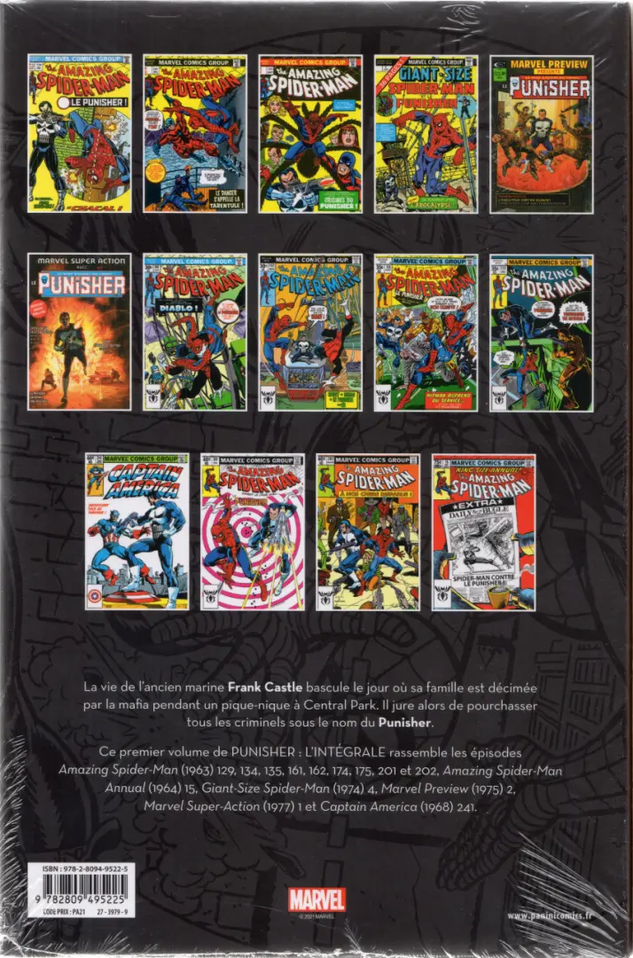 Verso de l'album The Punisher - L'intégrale Tome 1 1974-1981