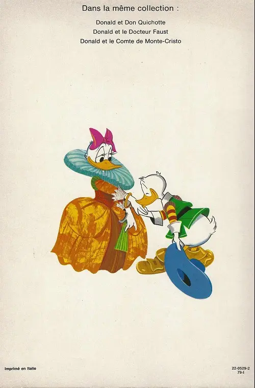 Verso de l'album Donald et les héros de la littérature Tome 1 Donald et les trois mousquetaires