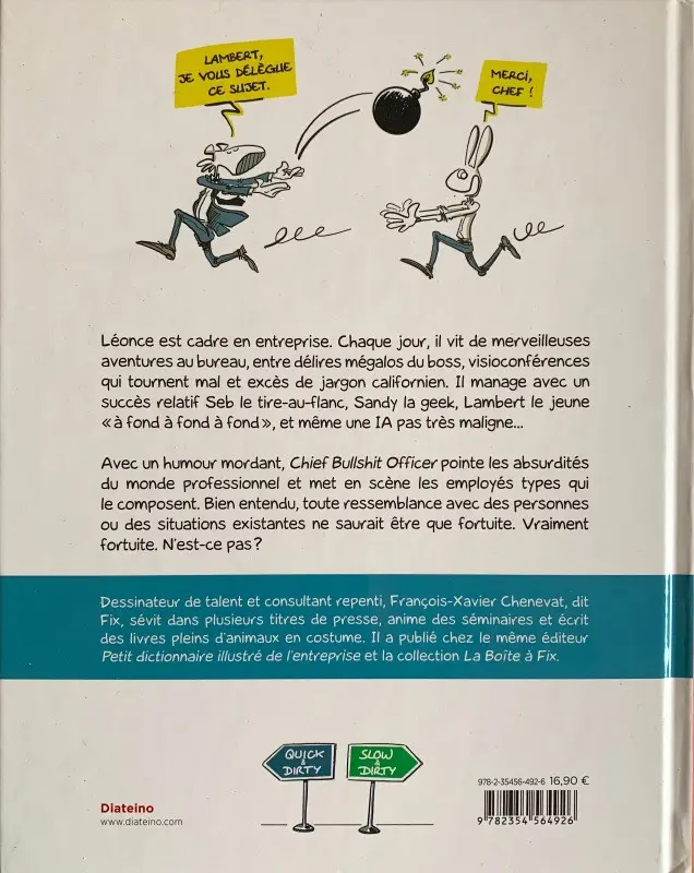 Verso de l'album Chief Bullshit Officer - Les extraordinaires aventures de la vie de bureau 1.0