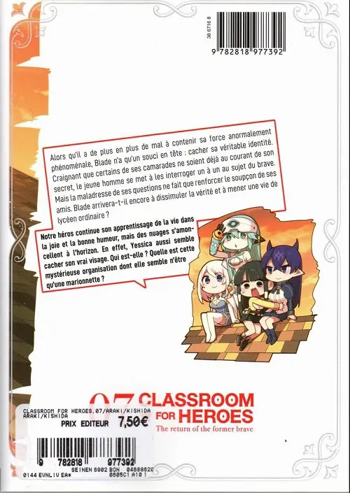 Verso de l'album Classroom for Heroes 07