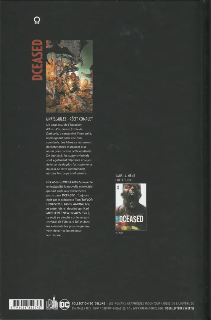 Verso de l'album DCeased Unkillables