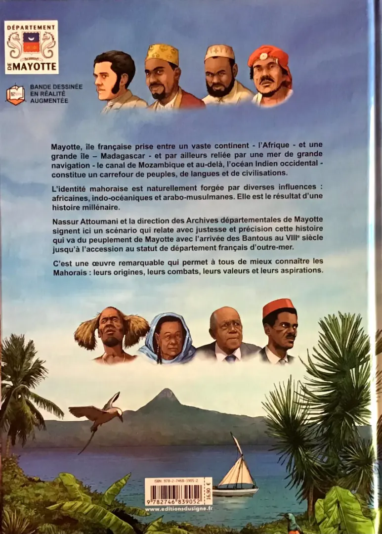Verso de l'album Mayotte Mayotte rencontre de peuple et de civilisations