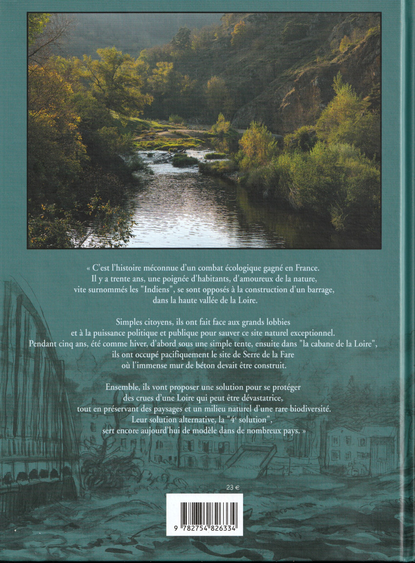 Verso de l'album L'eau vive Un grand combat écologique aux sources de la Loire