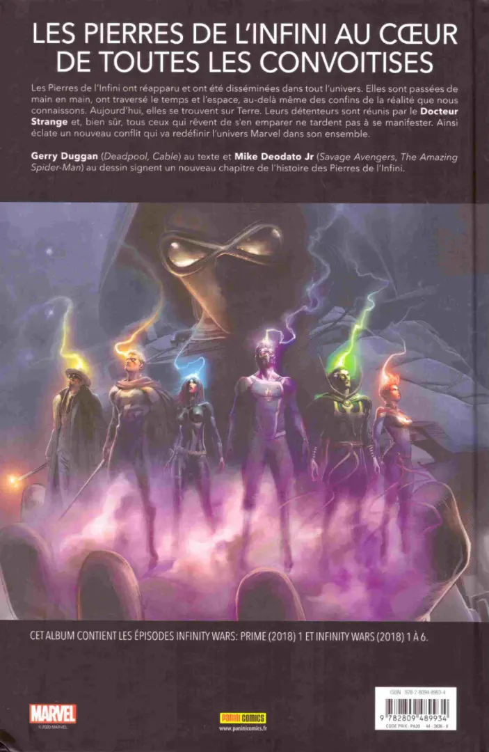 Verso de l'album Infinity Wars