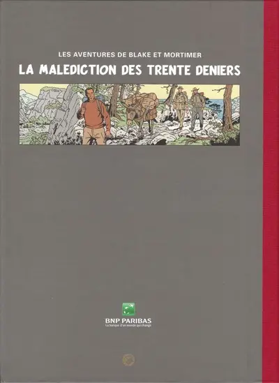 Verso de l'album Blake et Mortimer Tome 20 La malédiction des trente deniers T2