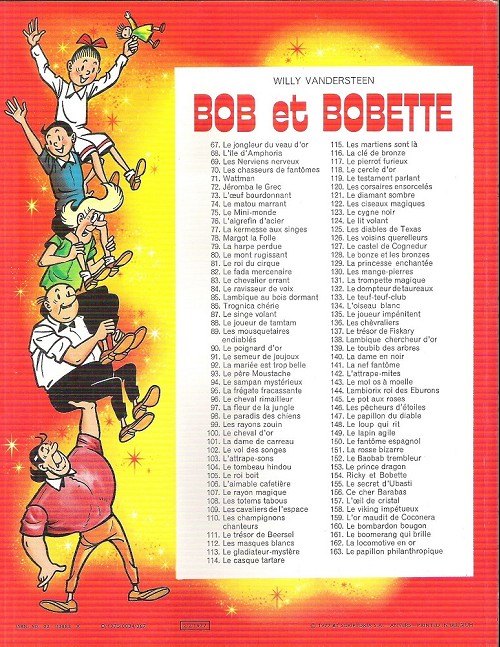 Verso de l'album Bob et Bobette Tome 158 Le viking impétueux