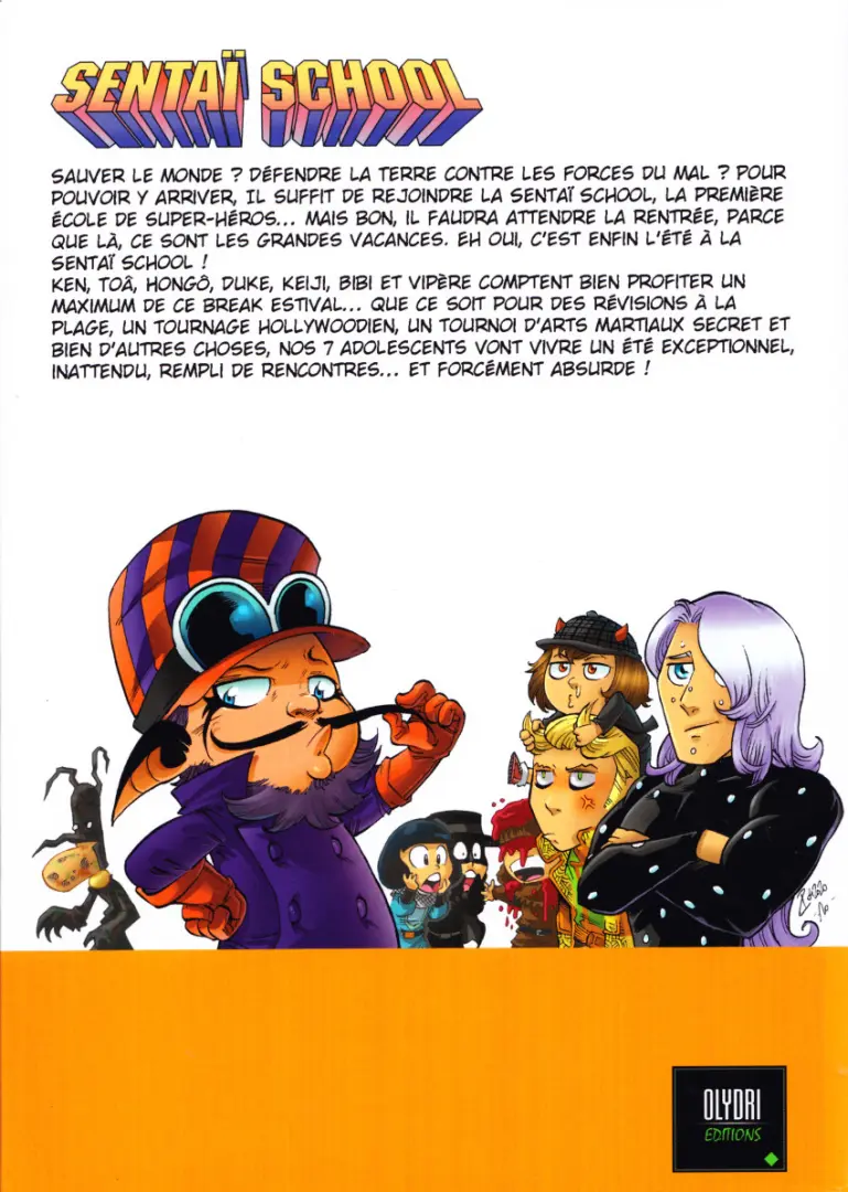 Verso de l'album Sentaï School - L'École des héros 8