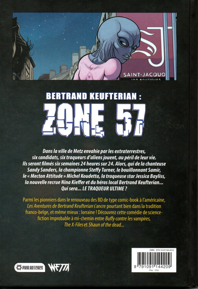Verso de l'album Les aventures de Bertrand Keufterian Bertrand Keufterian : Zone 57
